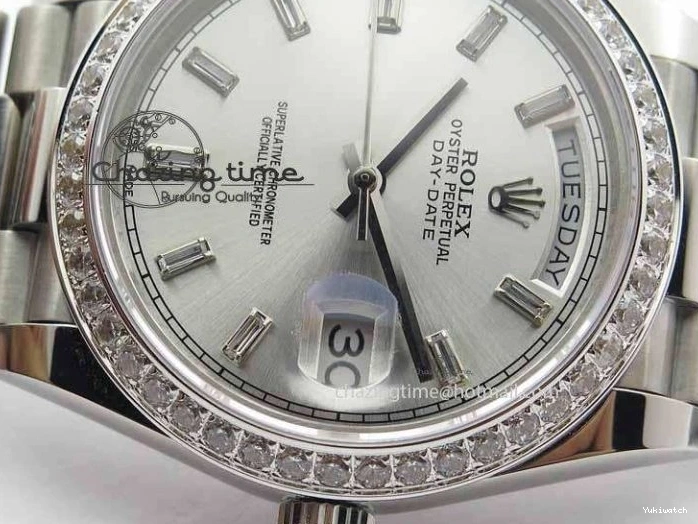 Bracelet 40mm SS ETA2836 On Diamond Silver Bezel Edition BP Dial Maker Day SS Best Date 0522